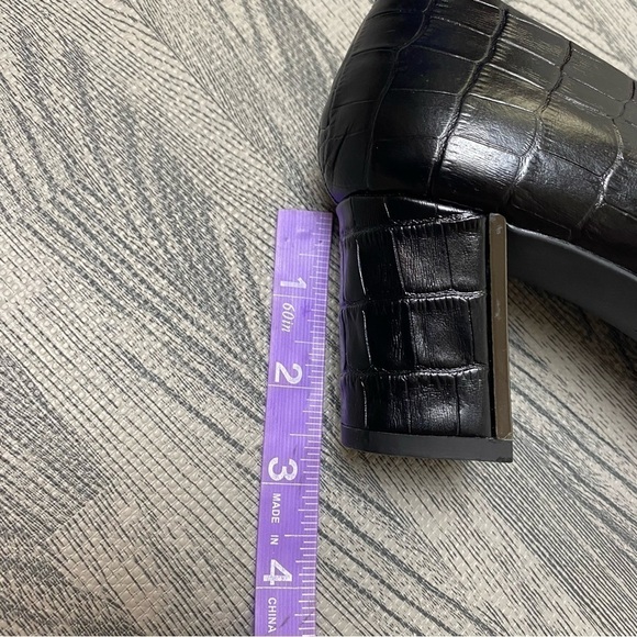 Alex Marie Croc Leather Buckle Loafer Style Heels - Picture 16 of 16